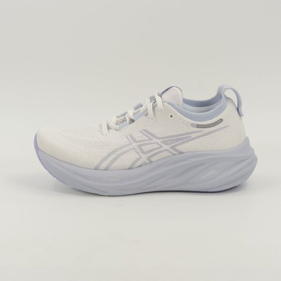 Asics White and Lavender Running Shoes - Picture 4 of 9